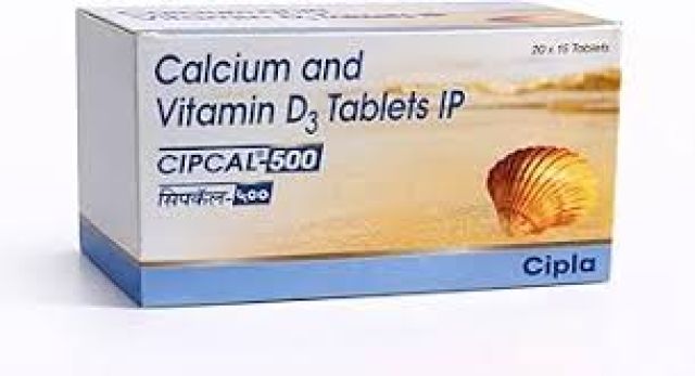 Cipla Cipcal 500 Tablet for Bone, Joint and Muscle Care | 15 Tablets in Each Strip | Pack of 5